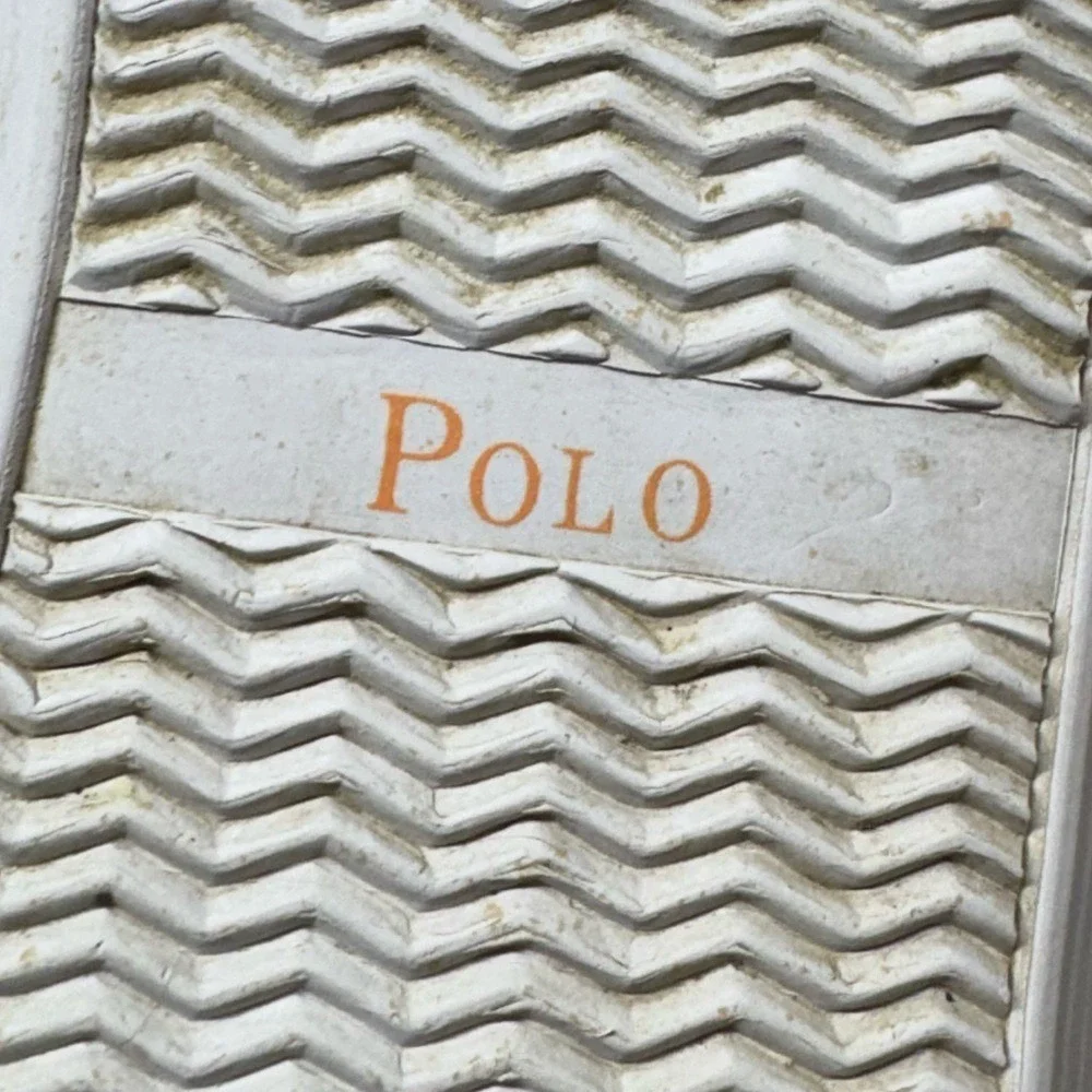 Polo Ralph Lauren Marin Blue Canvas Lace Up Sneaker‎ Size 8 Pony